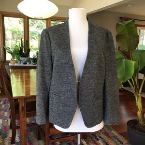 Women’s herringbone cropped blazer, size L